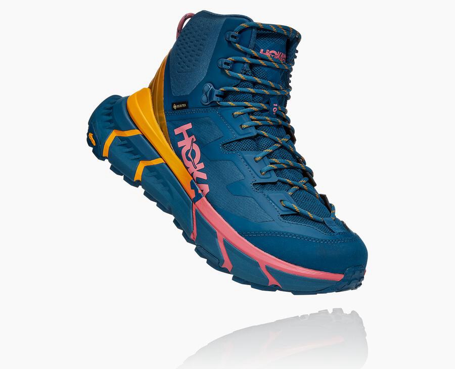 Botas De Montaña Hoka One One Hombre - Tennine Hike Gore-Tex - Azules - HCF607351